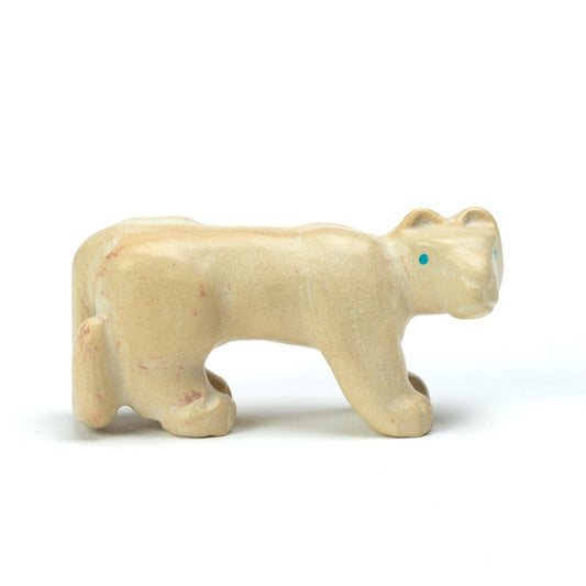 Bryston Bowannie: Zuni Travertine, Mountain Lion