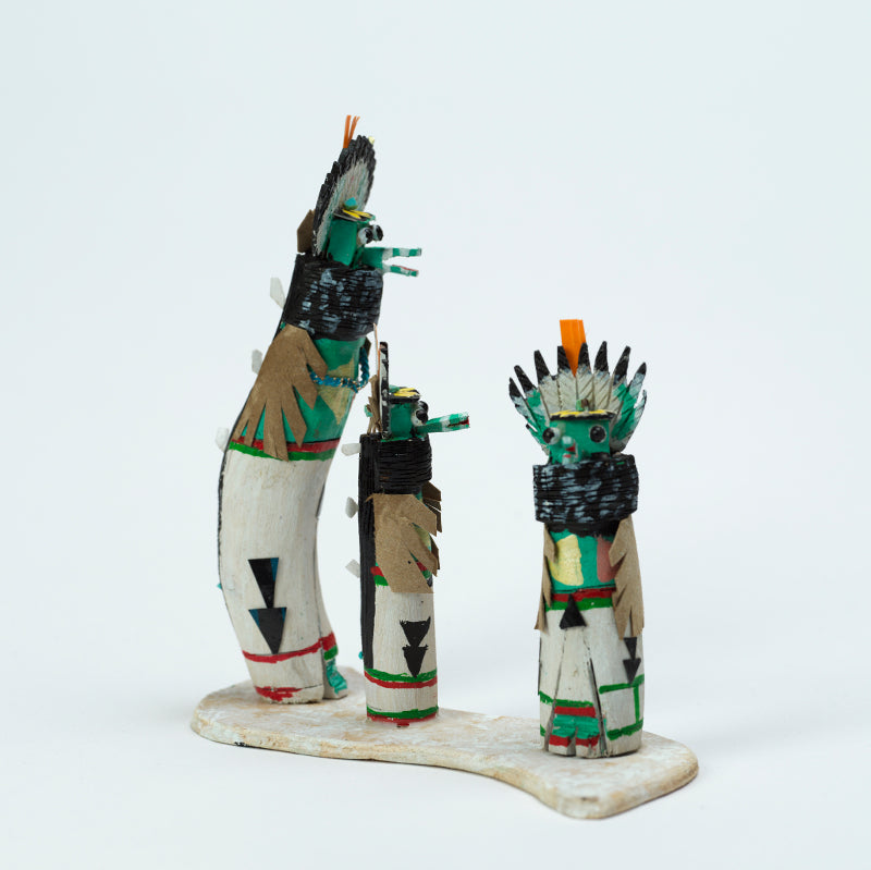 Carl Etsate: Recycled Material, Trio Shalako Kachina