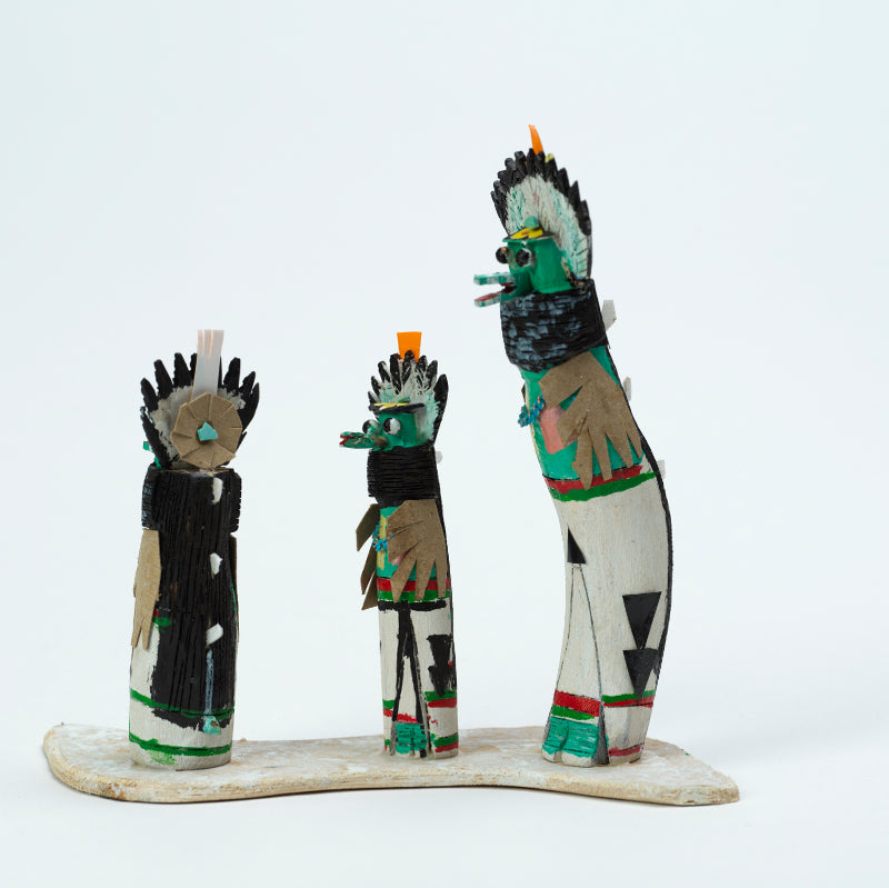 Carl Etsate: Recycled Material, Trio Shalako Kachina