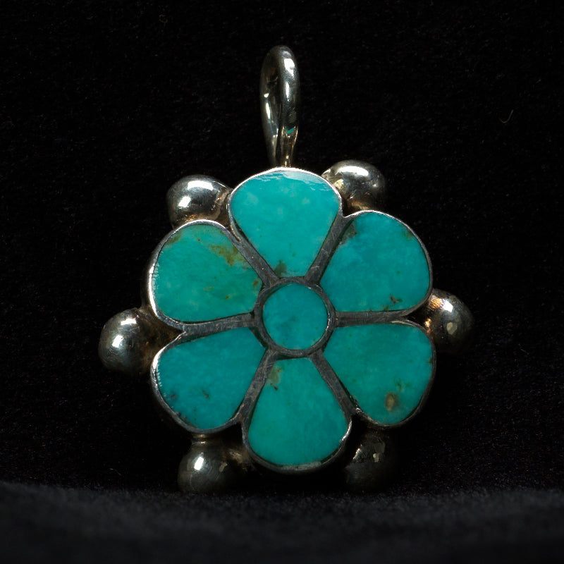 Benina Kallestewa: Turquoise, Flower Pendant