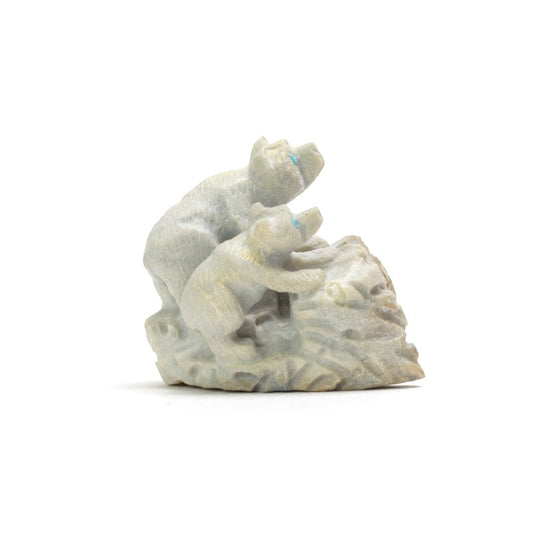 Adrian Cachini: Picasso Marble, Bear with Cub