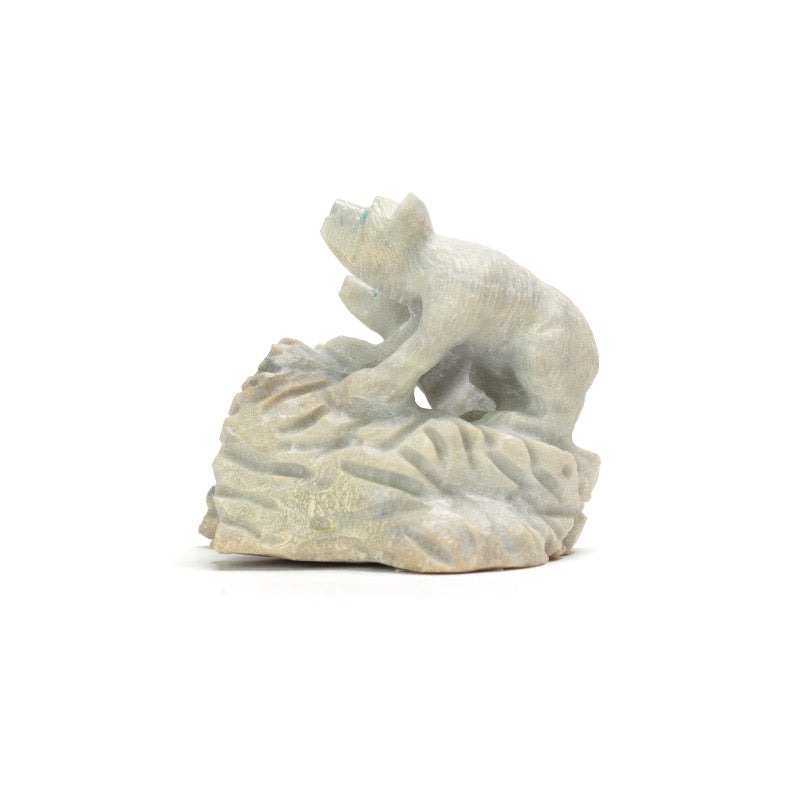 Adrian Cachini: Picasso Marble, Bear with Cub