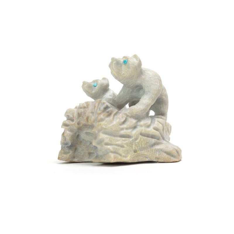 Adrian Cachini: Picasso Marble, Bear with Cub