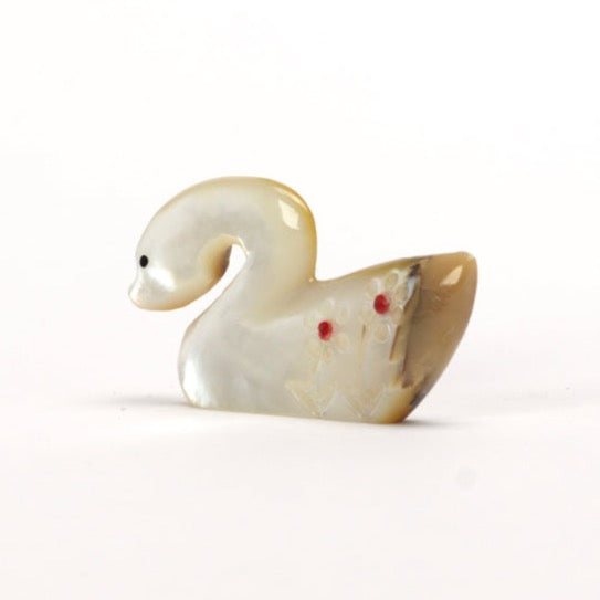 Cheryl Beyuka: Mother Of Pearl Shell, Swan