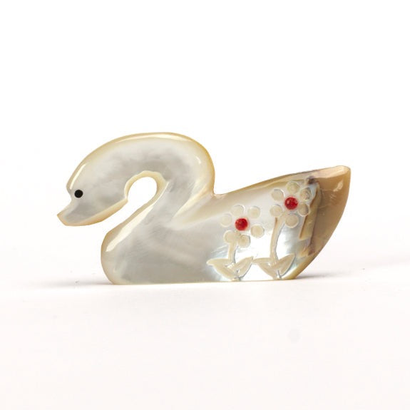 Cheryl Beyuka: Mother Of Pearl Shell, Swan