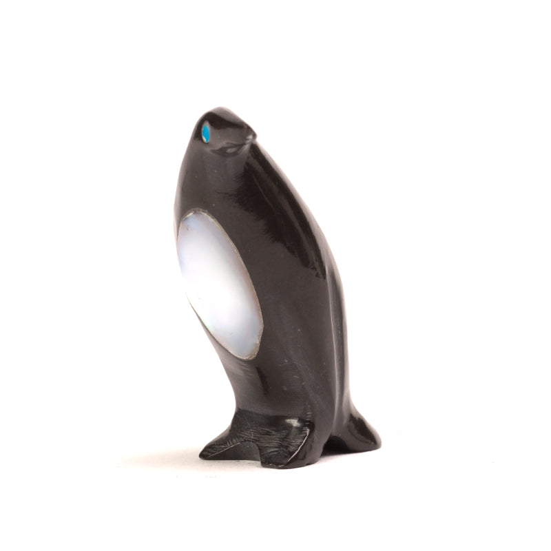 Calvert Bowannie: Black Jet, Penguin with Turquoise Eyes