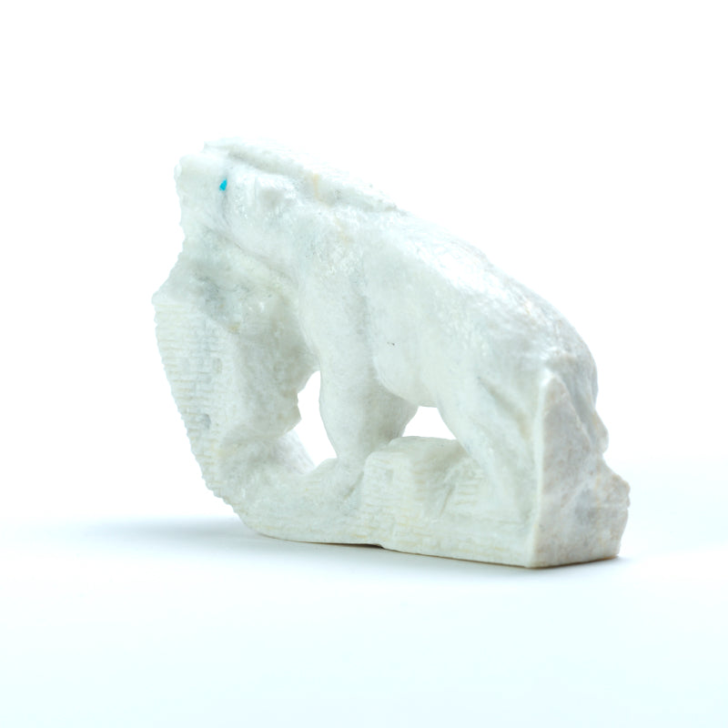 Herbert Him: White Marble, Bison/Bear