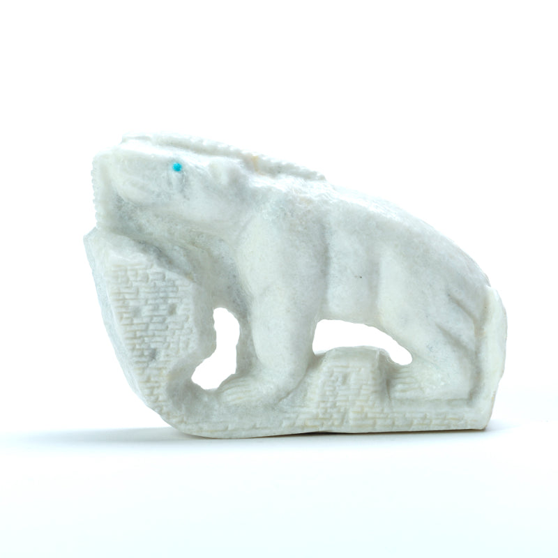 Herbert Him: White Marble, Bison/Bear