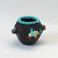 Marvelita Phillips: Black Sandstone/Turquoise, Fetish Pot