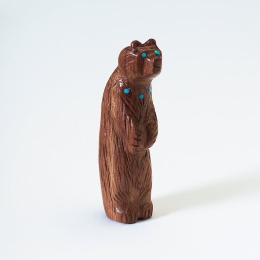 Alvin Calavaza: Red Cedar Wood, Standing Bear