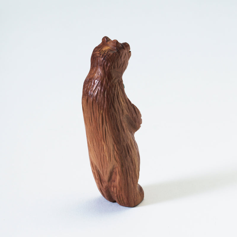 Alvin Calavaza: Red Cedar Wood, Standing Bear