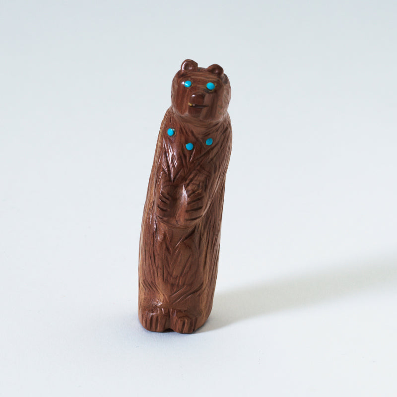 Alvin Calavaza: Red Cedar Wood, Standing Bear