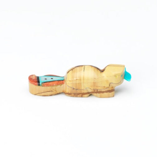 Pete Natachu Jr. (d): Jasper, Beaver with Inlay Tail with Turquoise Fish