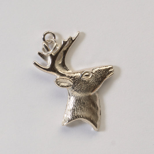 Virick Laweka: Sterling Silver, Deer head Pendant