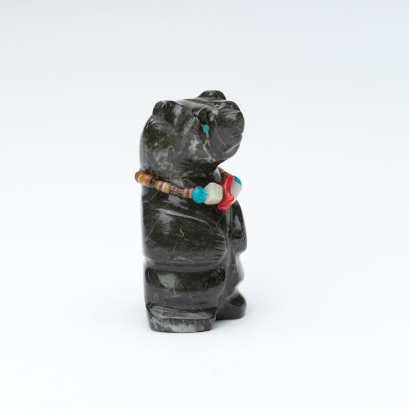 Farlan & Paulette Quam: Zebra Jasper, Standing Bear with Bundle