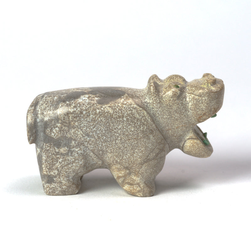 Enrike Leekya: Zuni Travertine, Hippopotamus