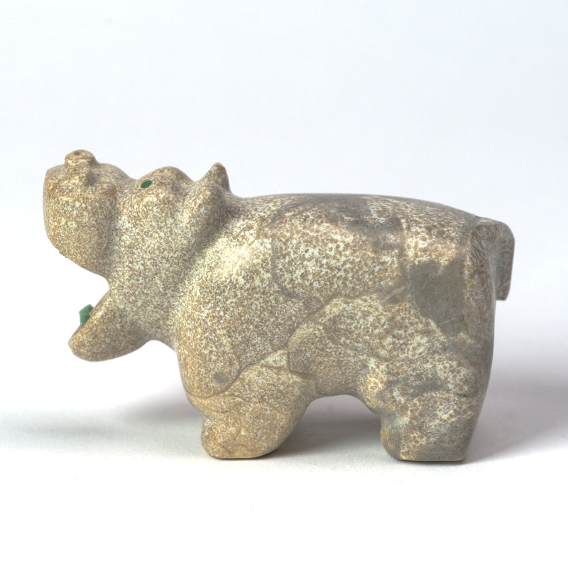 Enrike Leekya: Zuni Travertine, Hippopotamus