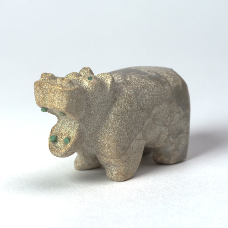 Enrike Leekya: Zuni Travertine, Hippopotamus