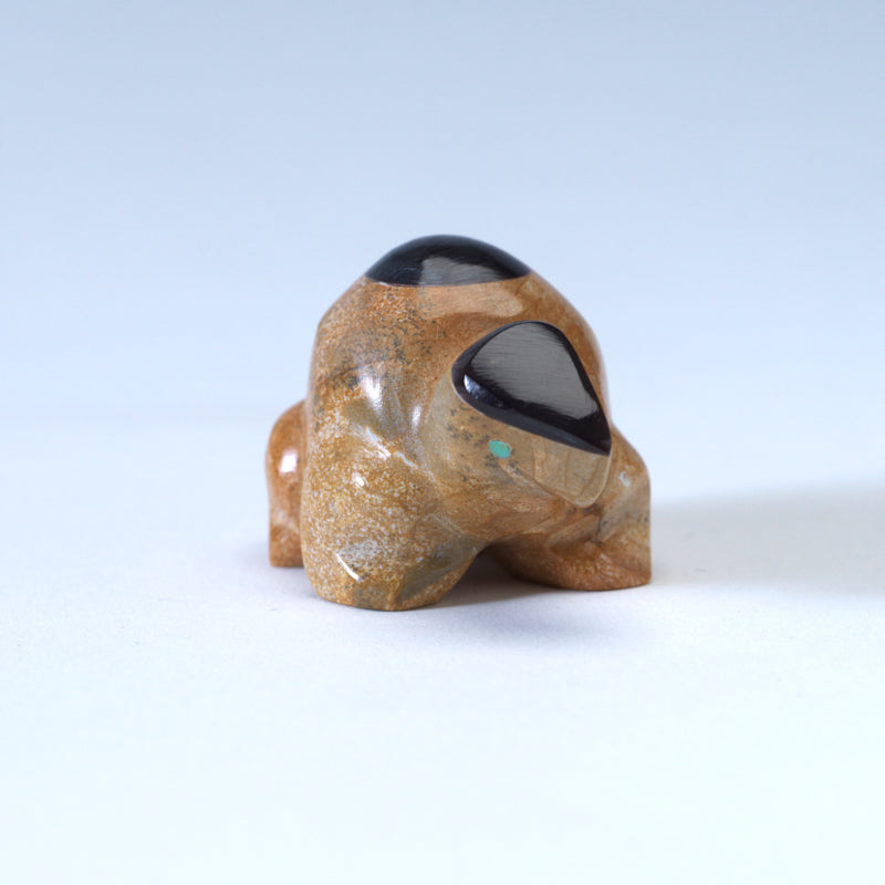 Enrike Leekya: Zuni Travertine, Turtle w/Penn Shell