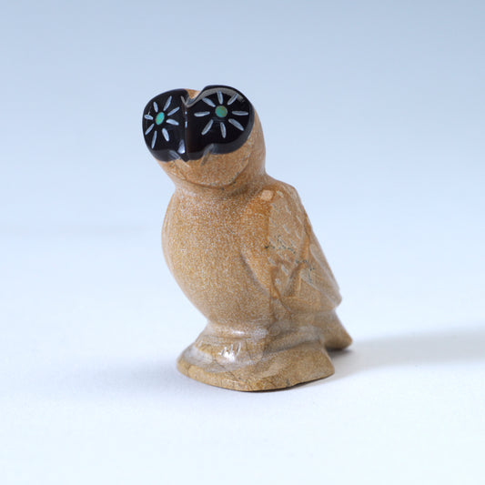 Enrike Leekya: Zuni Travertine, Owl