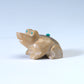 Enrike Leekya: Zuni Travertine, Frog