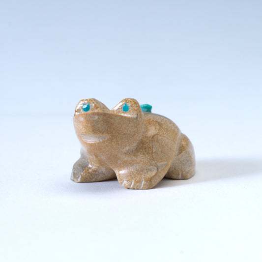 Enrike Leekya: Zuni Travertine, Frog