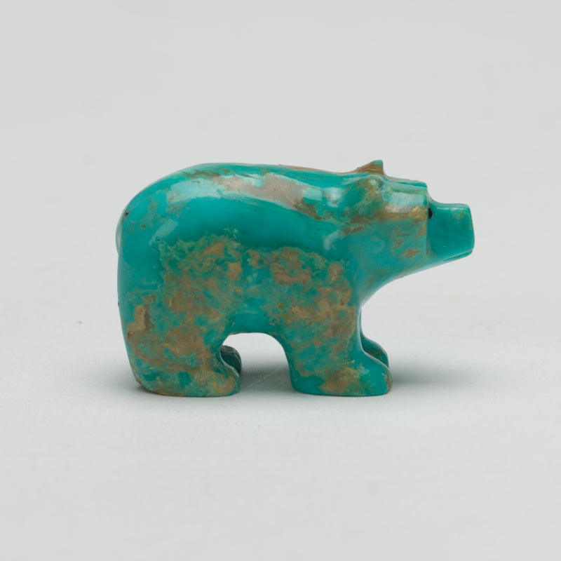 Clissa Martin: Turquoise, Sitting Bear With Bumble Bee