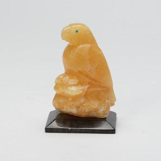 Clayton Panteah: Honey Onyx, Eagle On Ammonite Base