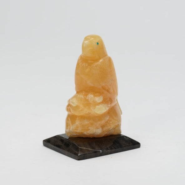 Clayton Panteah: Honey Onyx, Eagle On Ammonite Base