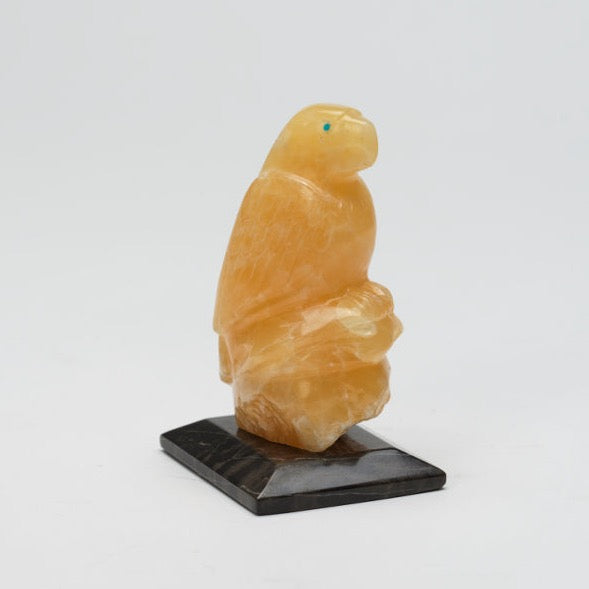 Clayton Panteah: Honey Onyx, Eagle On Ammonite Base