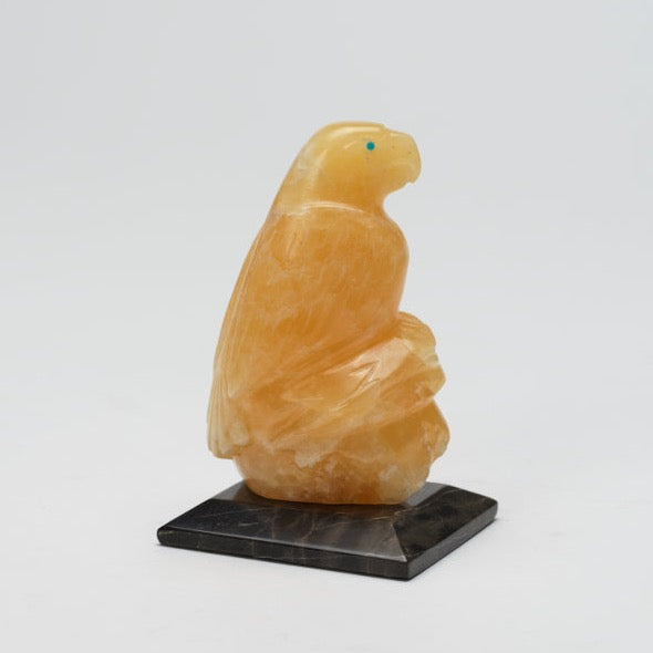 Clayton Panteah: Honey Onyx, Eagle On Ammonite Base