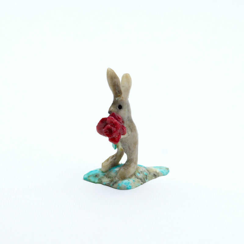 Ruben Najera: Bone/Antler, Rabbit with Roses