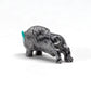 Raybert Kanteena: Grey/Black Picasso Marble, Buffalo with Turquoise Horns