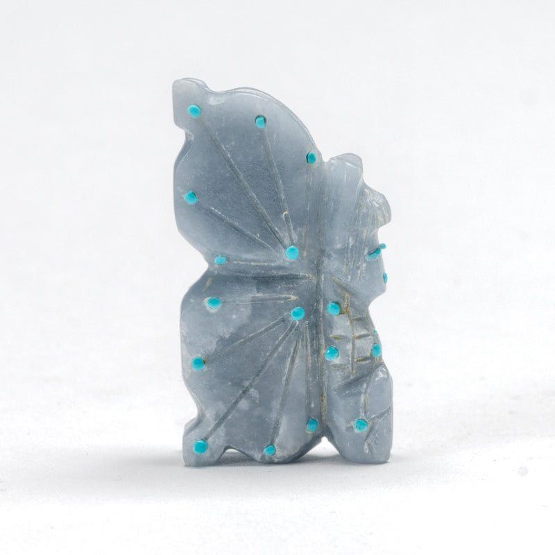 Danette Laate: Angelite Butterfly Maiden With Turquoise Inlay