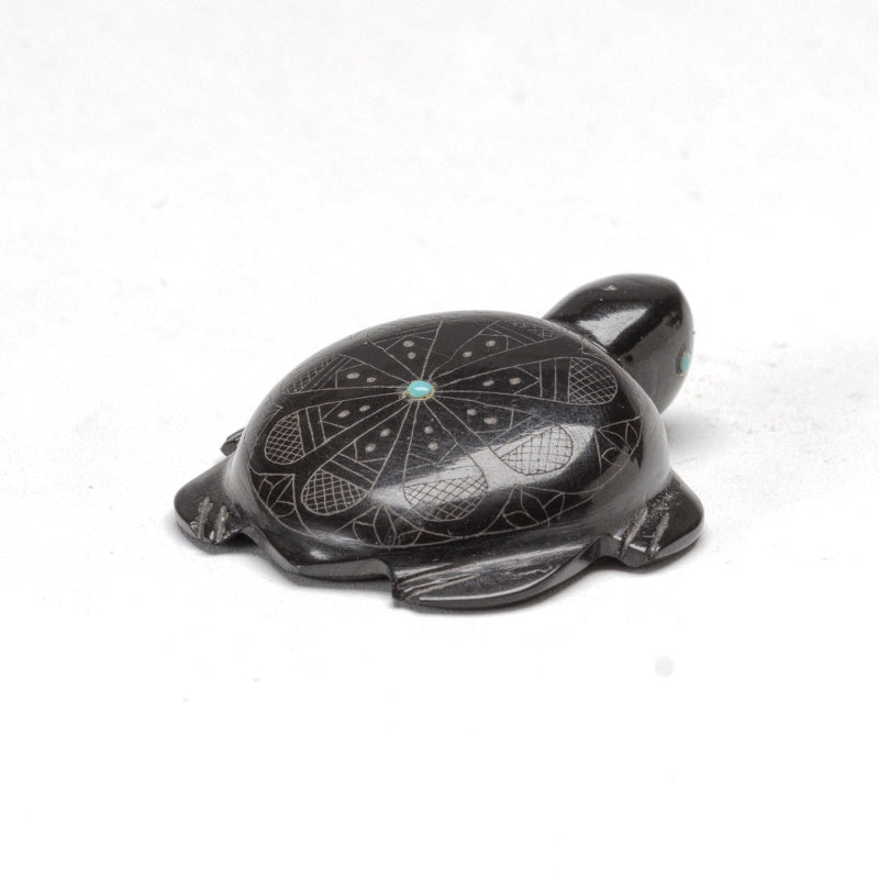 Daphne Neha: Etched Black Marble, Turtle