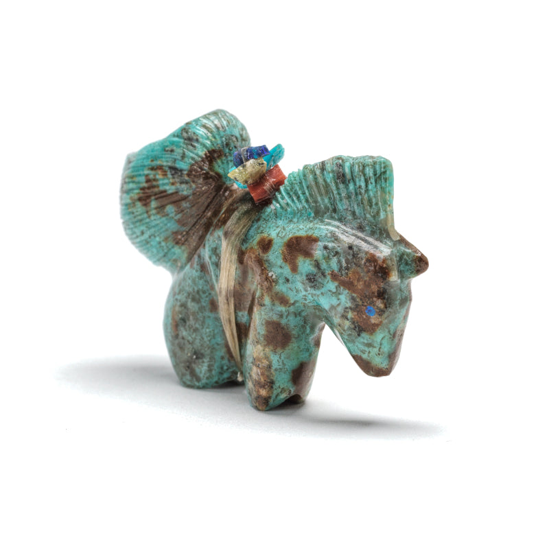 Daryl Shack: Turquoise, Horse With Bundle