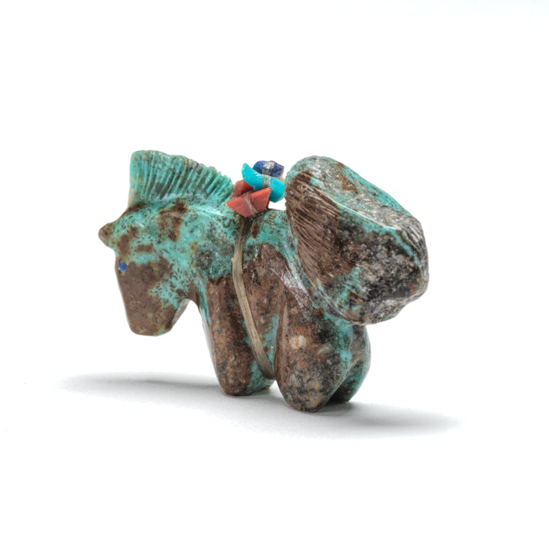 Daryl Shack: Turquoise, Horse With Bundle