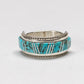 Deidre Luna: Sterling Silver/Kingman Turquoise, Inlaid Ring