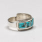 Deidre Luna: Sterling Silver/Kingman Turquoise, Inlaid Ring