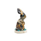 Stafford Chimoni: Egyptian marble, Rabbit on antler base with turquoise