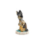 Stafford Chimoni: Egyptian marble, Rabbit on antler base with turquoise