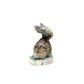 Stafford Chimoni: Picasso marble, Rabbit on antler base with turquoise