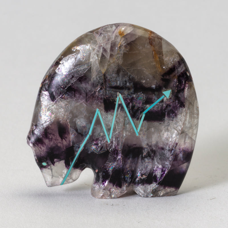 Stewart Quandelacy: Fluorite, Medicine Bear with Heartline