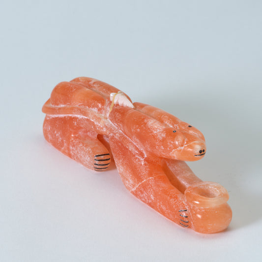 Rickson Kallestewa: Peach Alabaster, Mountain Lion w/pot