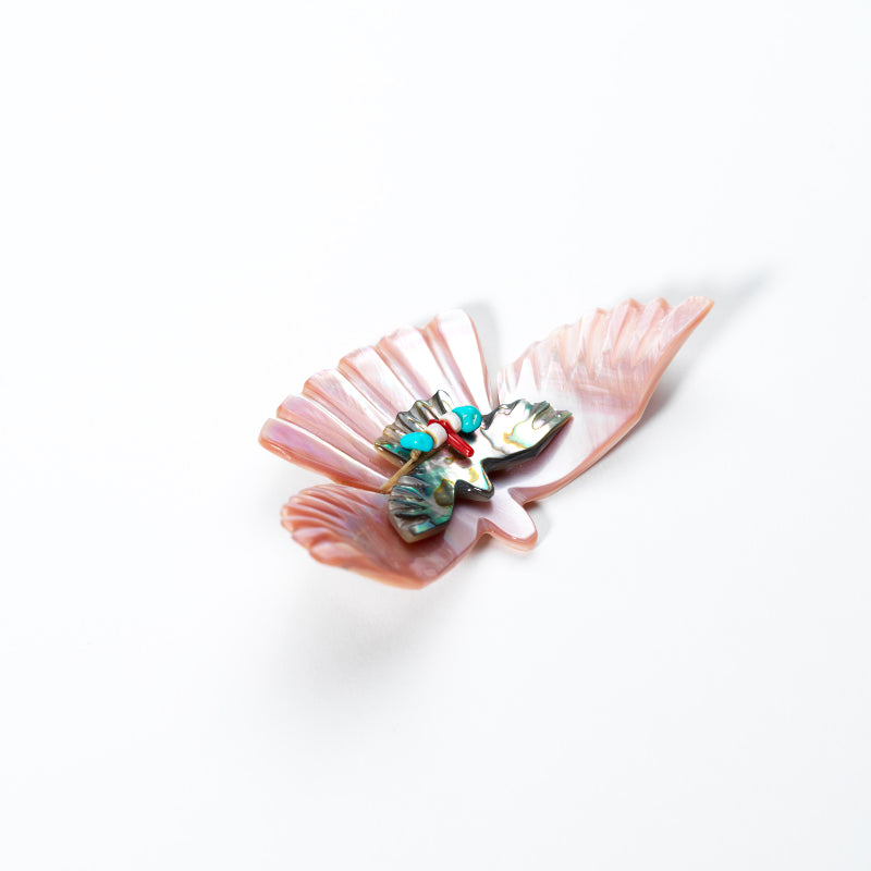 Daisy & LaVies Natewa: Pink Mussel Shell & Abalone, Eagle carrying an Eagle