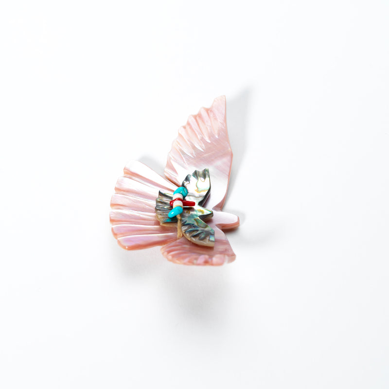 Daisy & LaVies Natewa: Pink Mussel Shell & Abalone, Eagle carrying an Eagle