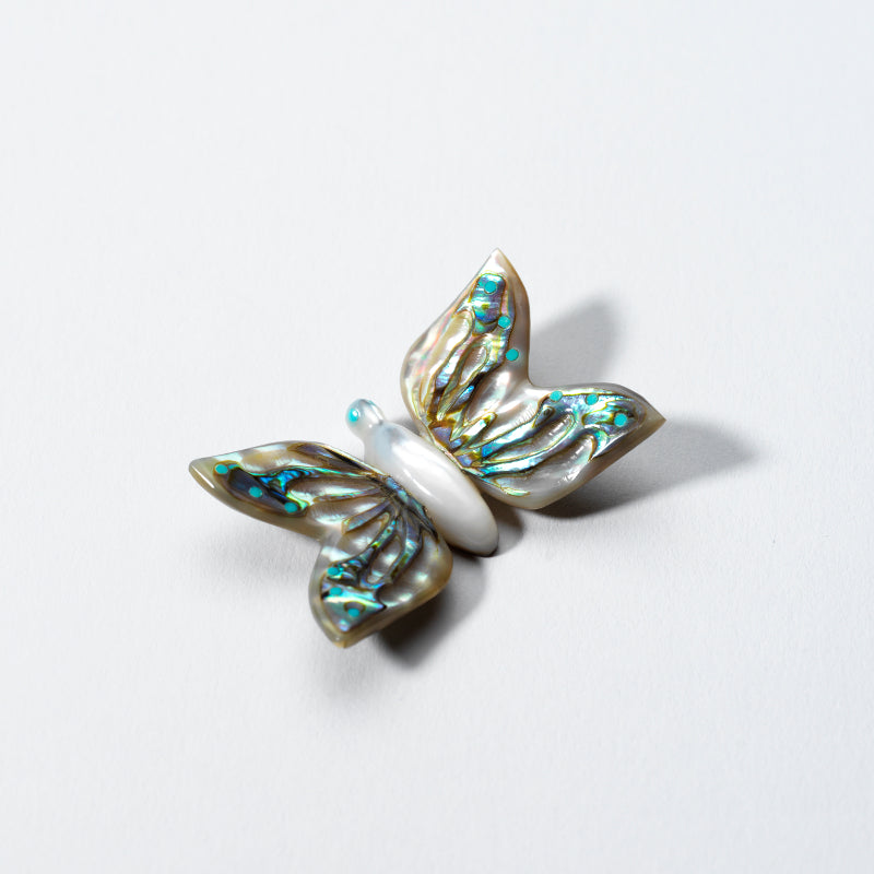 Clissa Martin: Abalone with Turquoise & Mother of Pearl, Butterfly