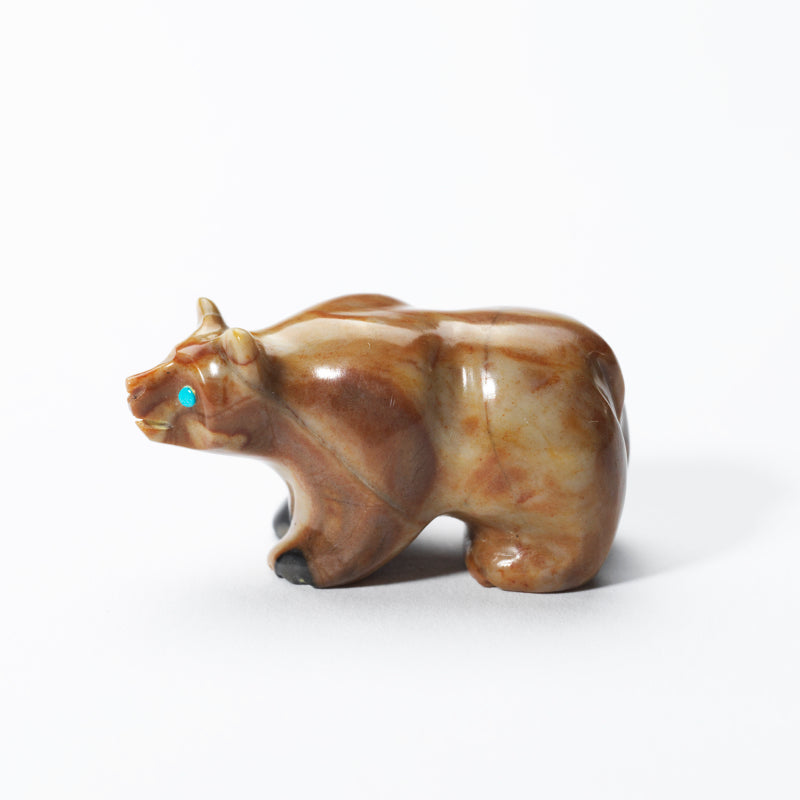 Vernon Lunasee: Picasso Marble, Sitting Bear-Zuni – Zuni Artist ...