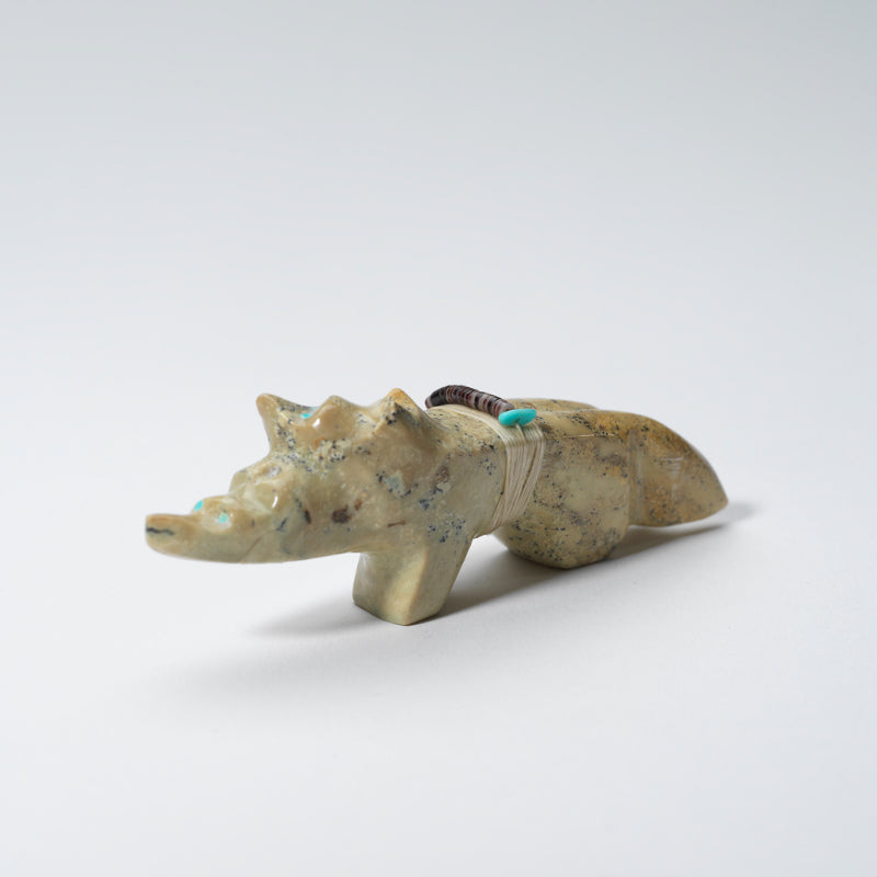 Jayne Quam: Dendritic Jasper, Wolf with Pup