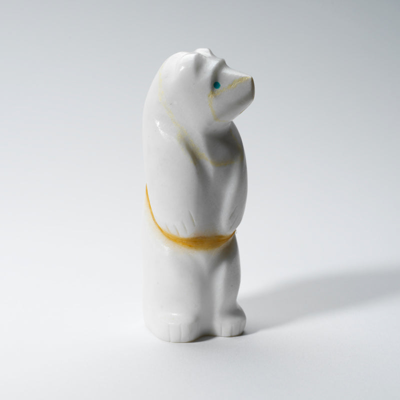 Herbert Halate: White Marble, Standing Bear